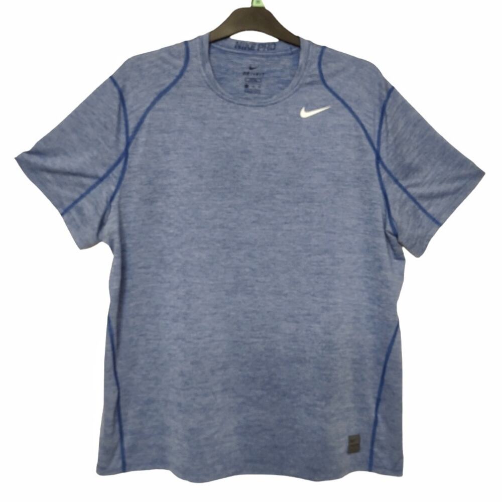 Mens NIKE PRO Short Sleeve Top Plus Size XXL Athletic Running Dri Fit Activewear